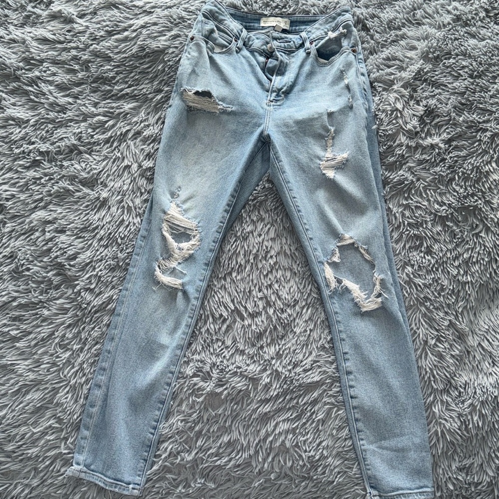 Abercrombie & Fitch High Rise Super Skinny Ankle Curve Love jeans